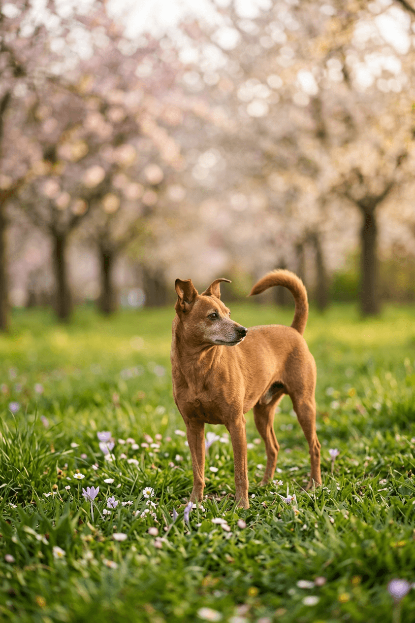 Nala – aufmerksam und selbstbewusst zwischen Kirschblüten, KLARHUND St. Gallen