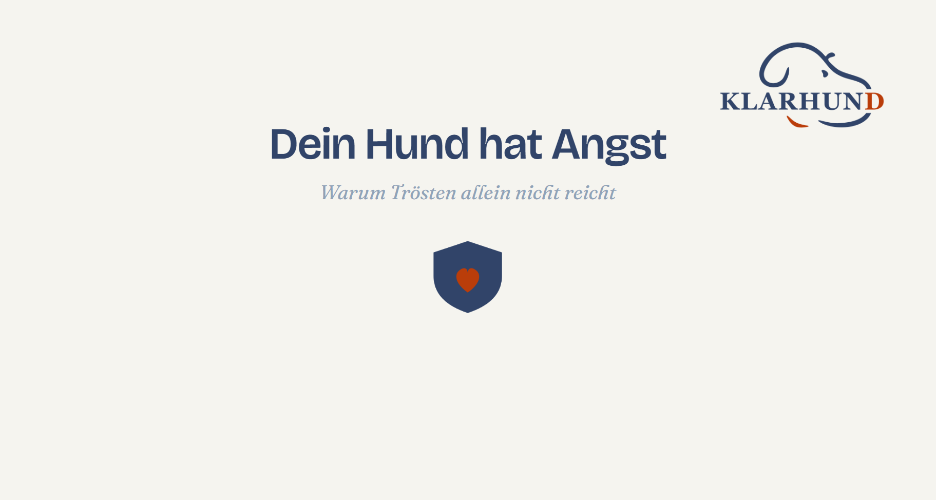 Dein Hund hat Angst