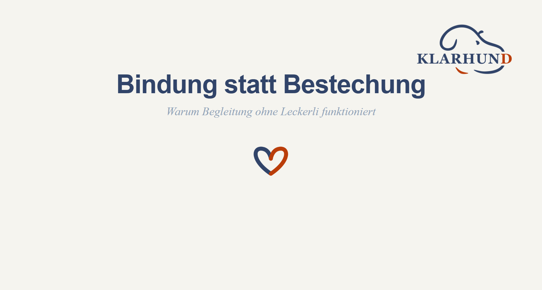 Bindung statt Bestechung