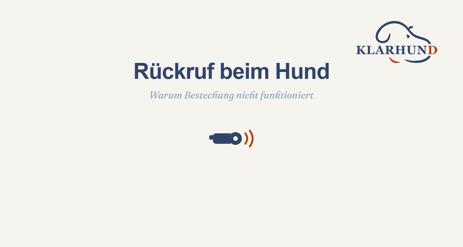 Rückruf beim Hund