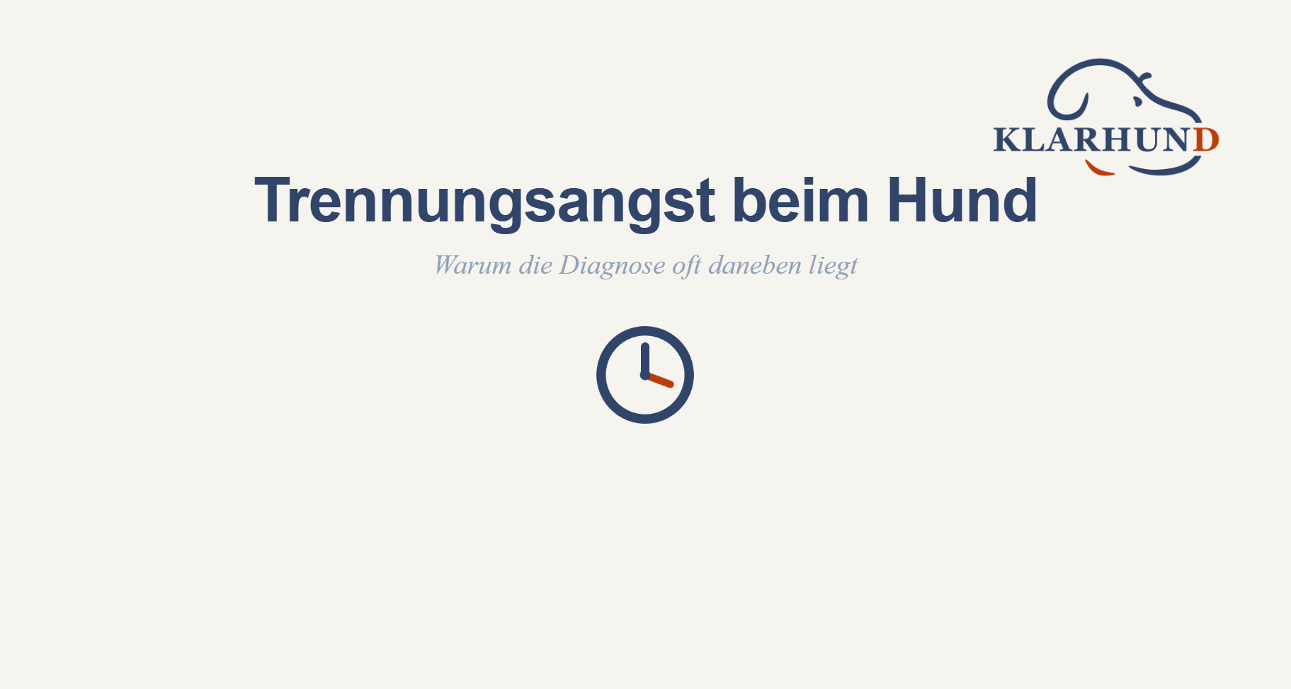Trennungsangst beim Hund