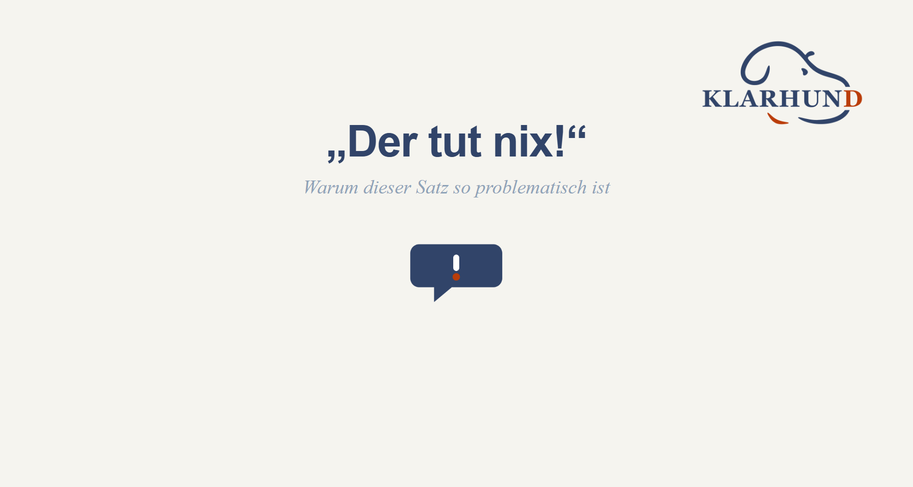 der tut nix Hund