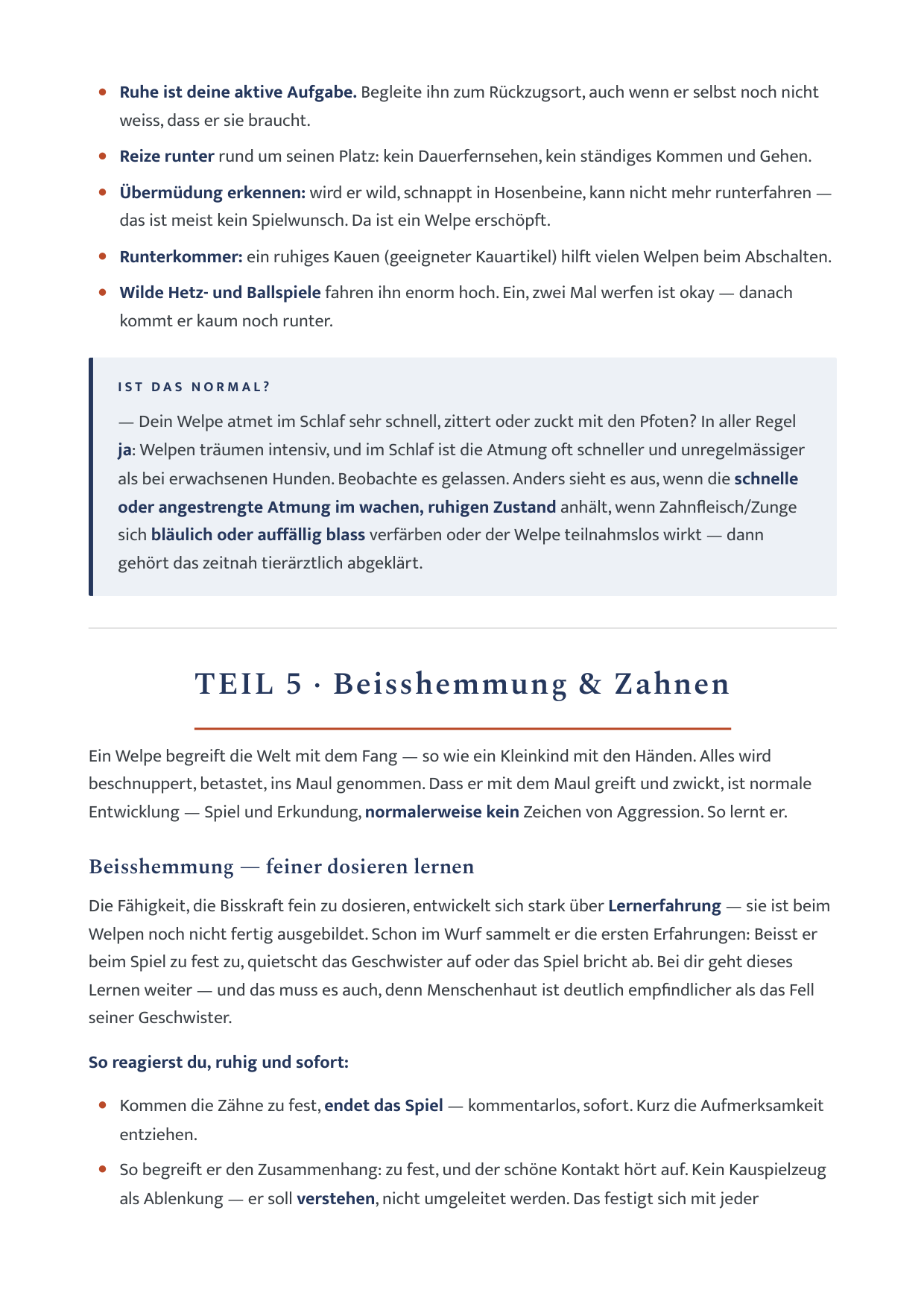 Ehrliches Wort und ein Ist-das-normal-Kasten
